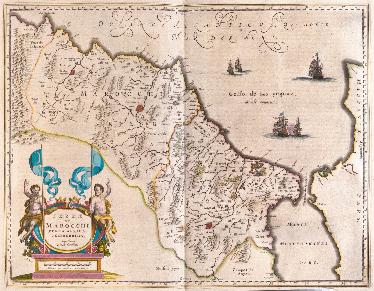 severozápadní Afriky a Maroka, v "Theatrum Orbis Terrarum, sive Atlas Novus" Willema Blaeua, Amsterdam. od Willem Blaeu