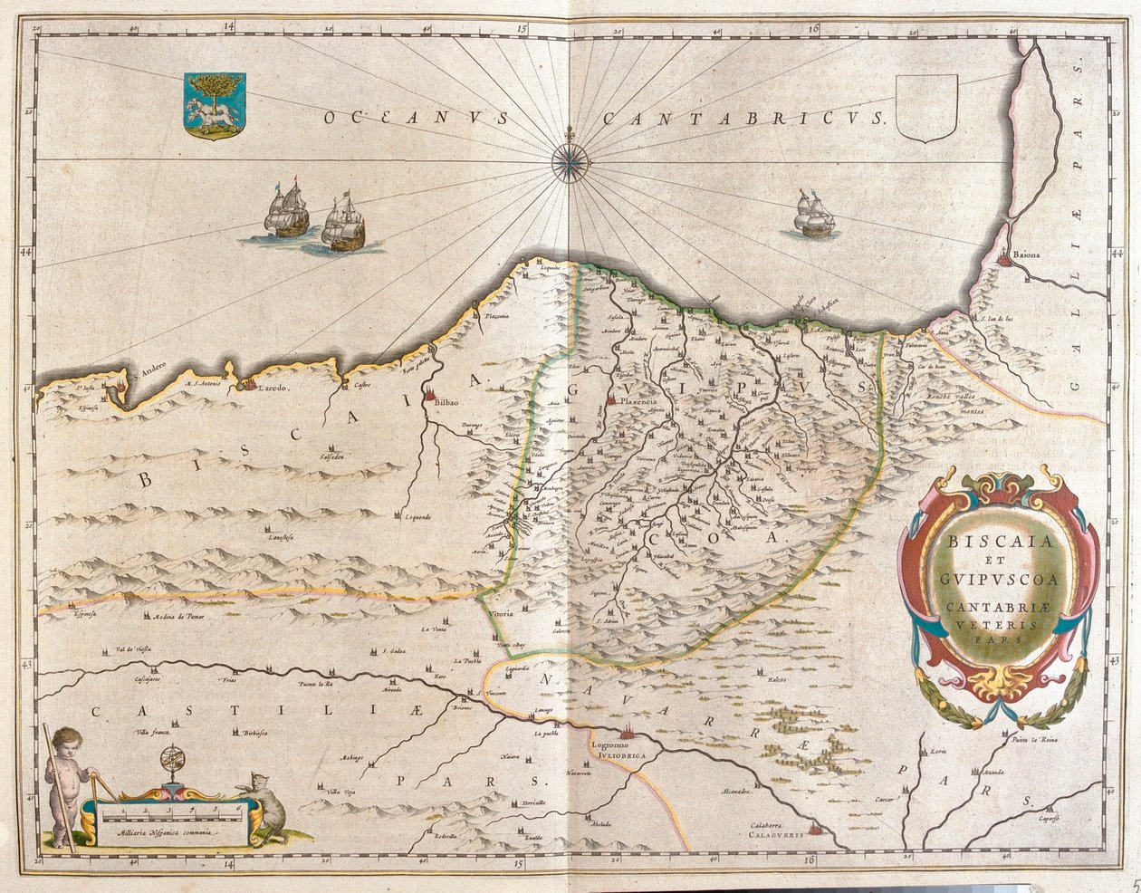 region se středem v Bilbau a rozkládající se od S od Willem Blaeu