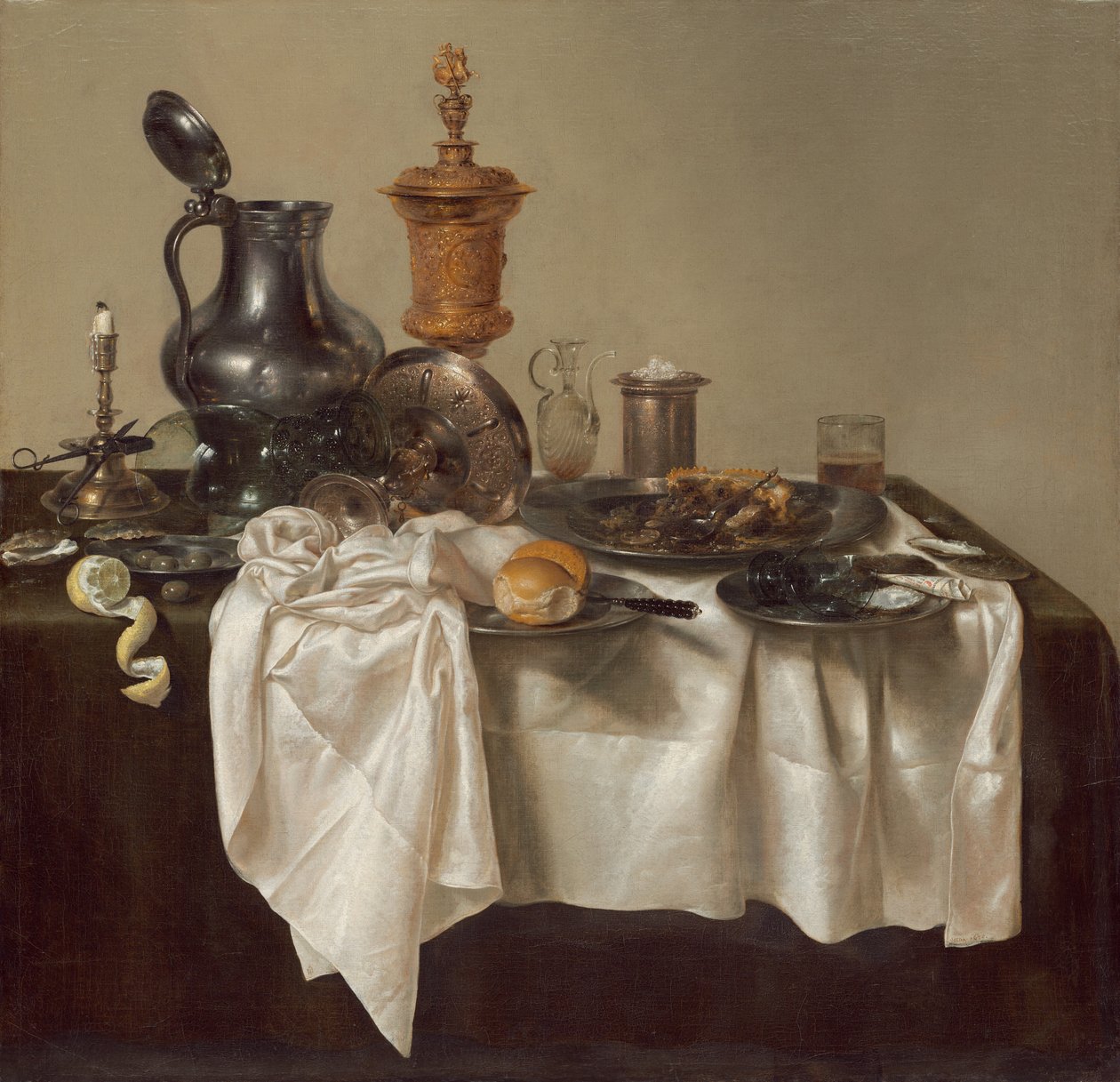 Banketní kousek s mletým koláčem, 1635. od Willem Claesz. Heda