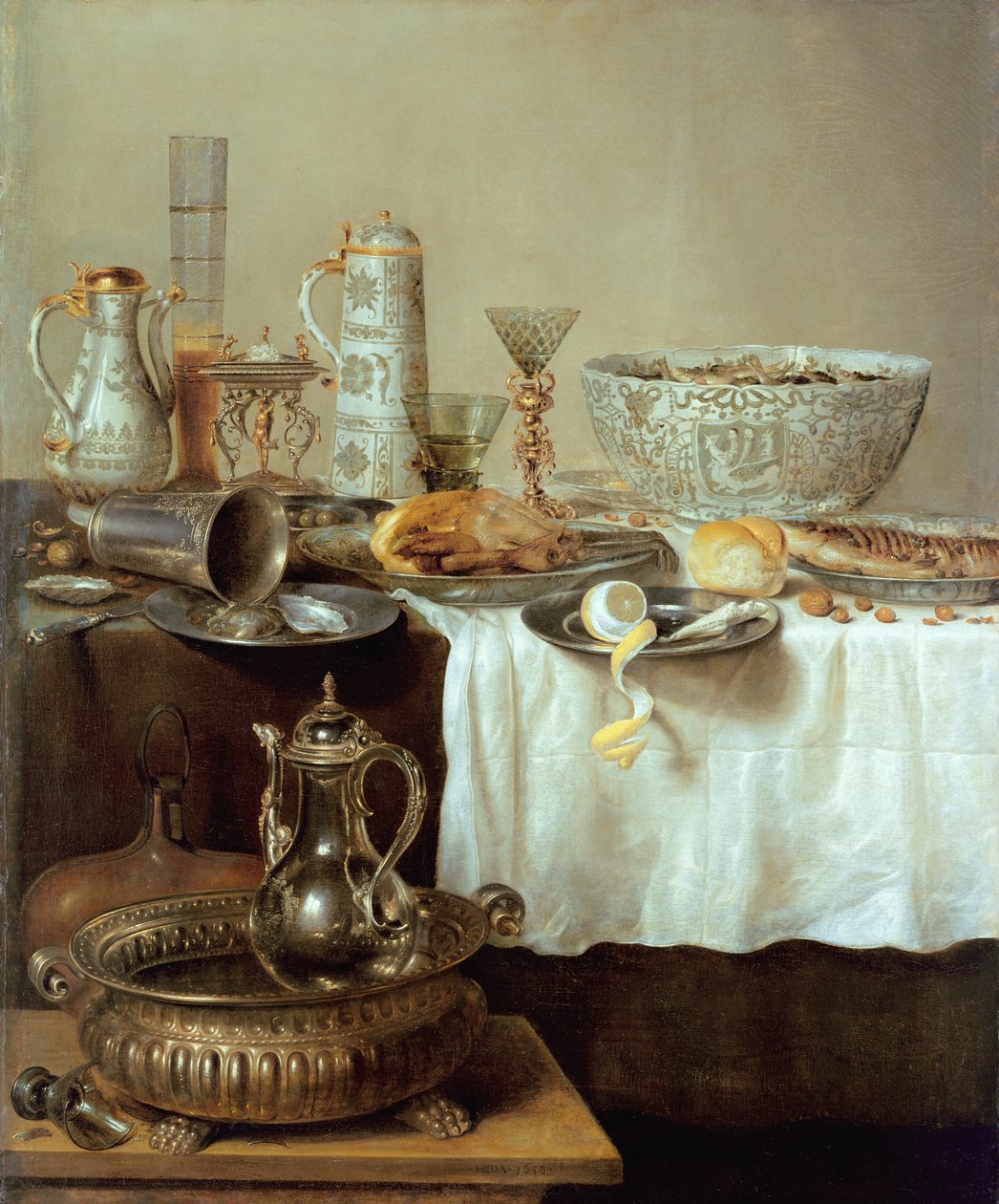Zátiší se snídaní, 1638 od Willem Claesz. Heda