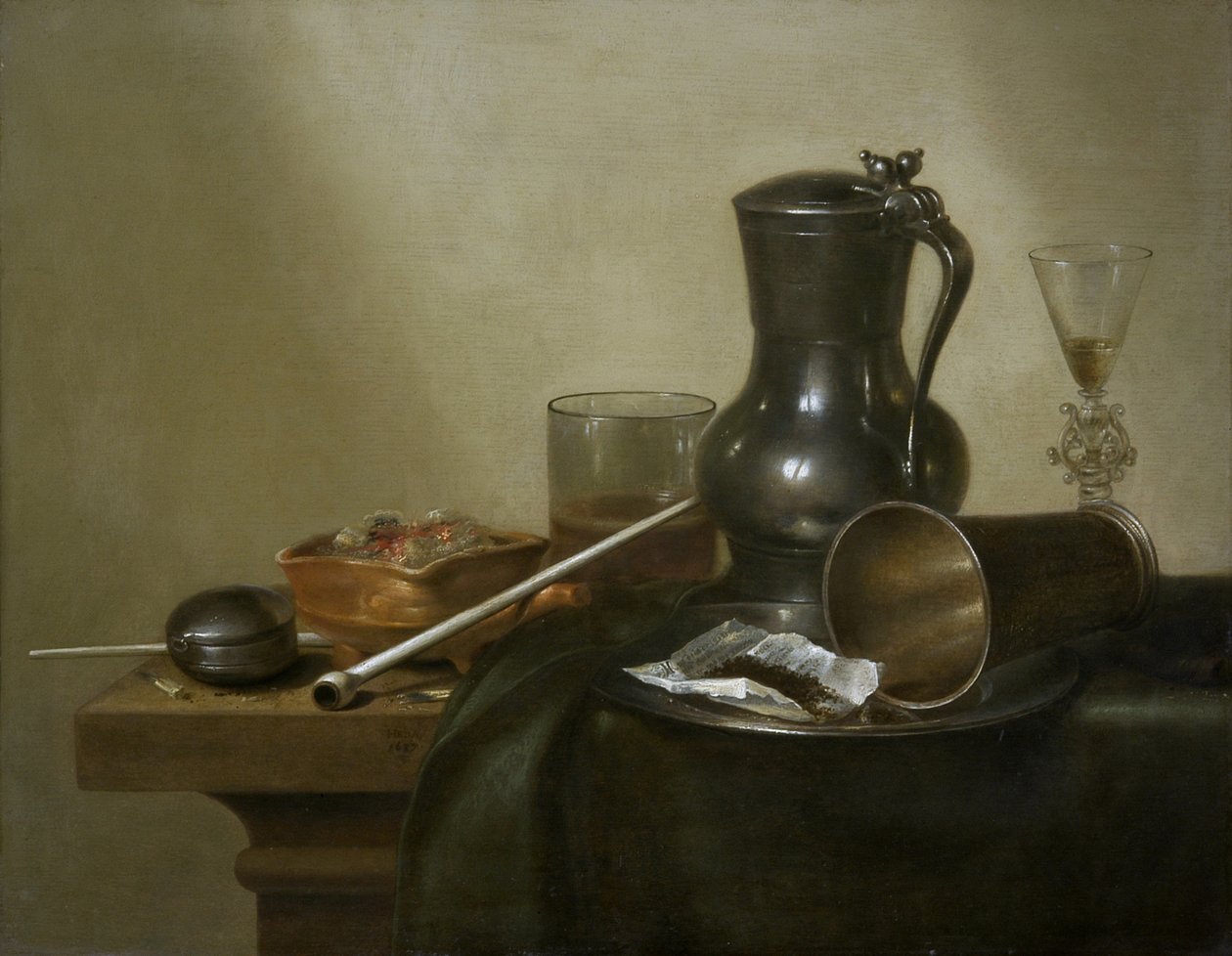 Tabákové zátiší, 1637 od Willem Claesz. Heda