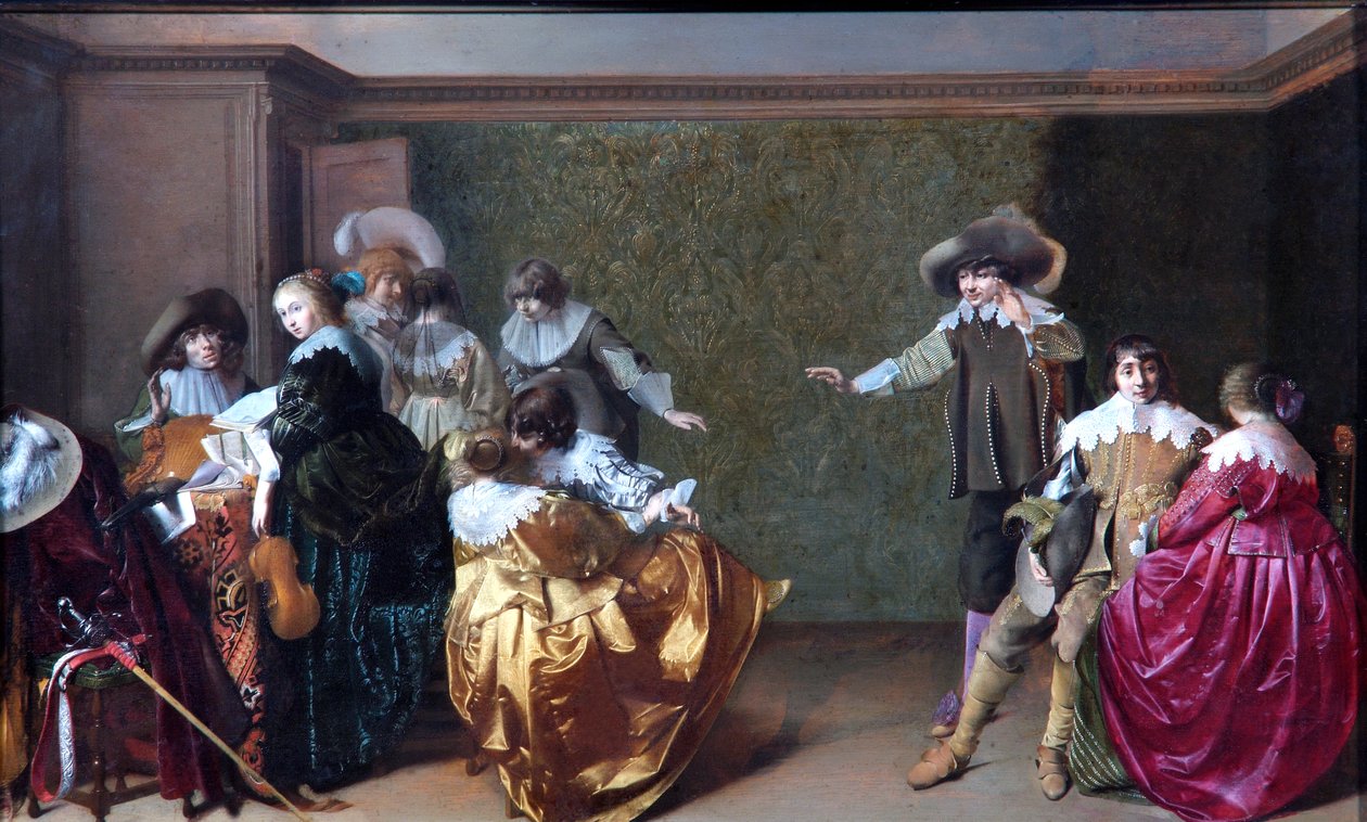 A Musical Party, cca 1620-35 (olej na dubovém panelu) od Willem Cornelisz Duyster