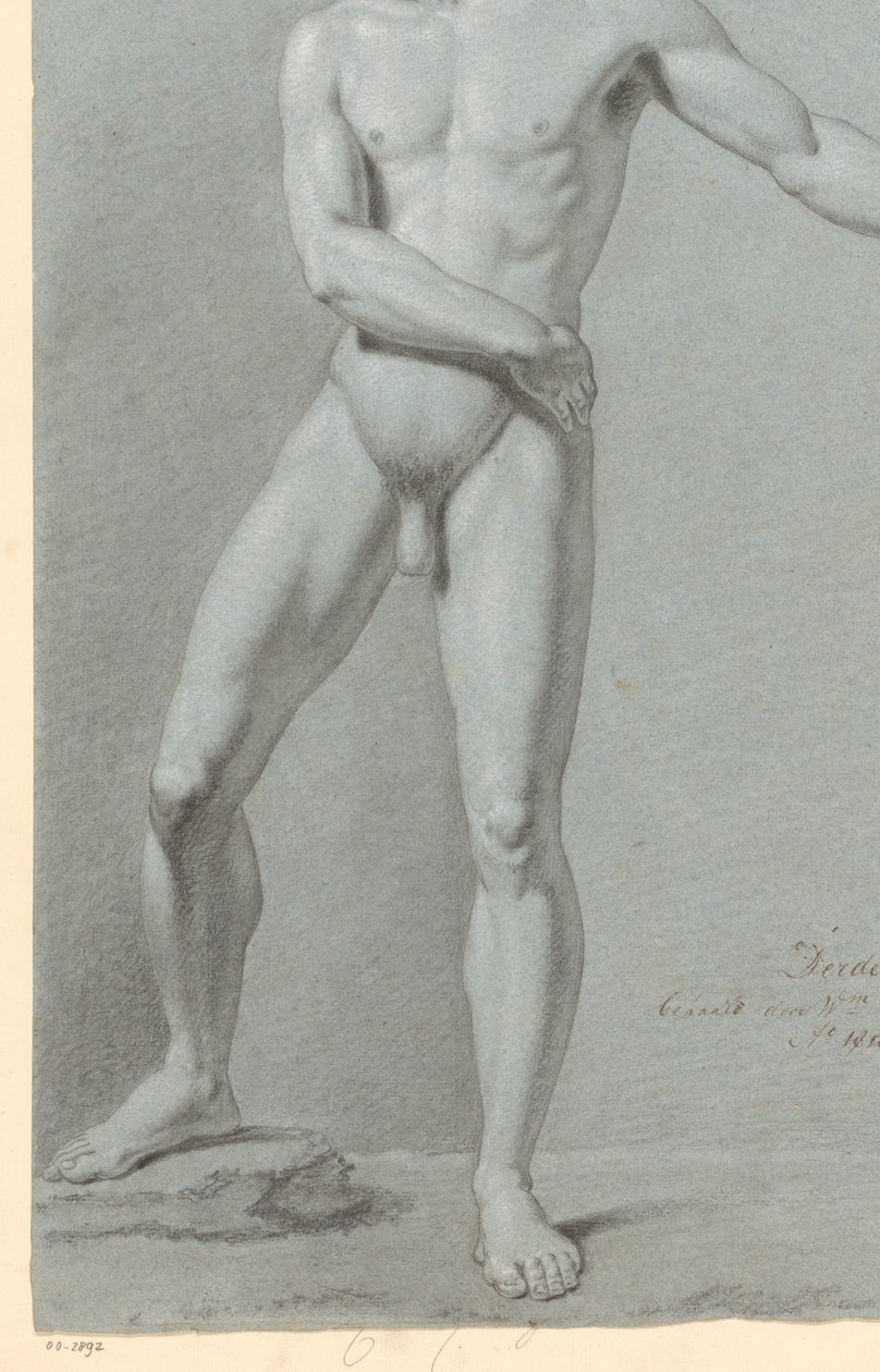 Stojící mužský akt, při pohledu zepředu (3. cena 1810) od Willem Grebner