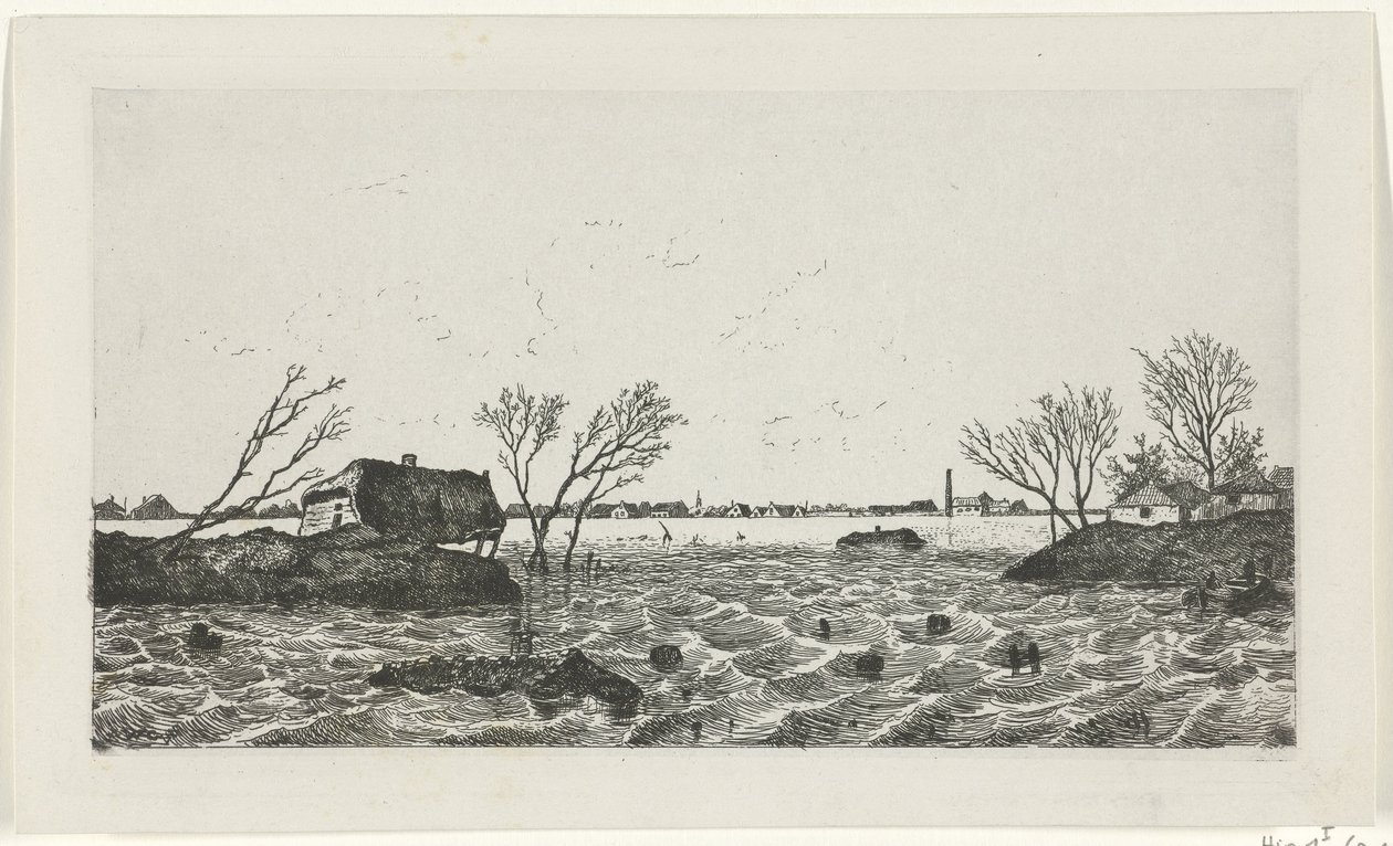 Prolomení hráze v Dreumelu, 1855 od Willem Gruyter jr.