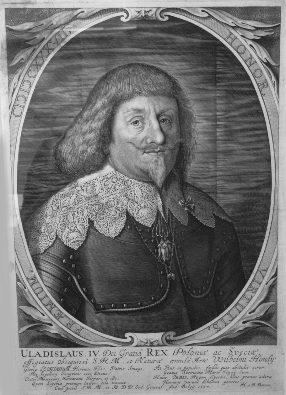 Polský král Wladyslaw IV Vasa 1595-1648, ruský car, 1637 od Willem Hondius