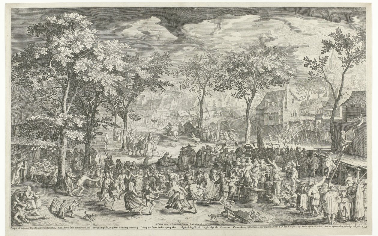 Městský jarmark, cca. 1610 od Willem Isaacsz. van Swanenburg