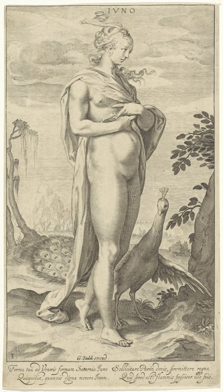 Juno s pávem Iuno (název na objektu) Judgment of Paris (název série) od Willem Isaacsz. van Swanenburg