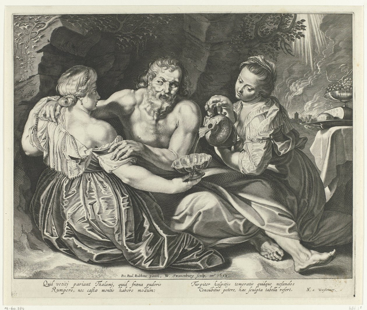 Hodně opilý jeho dcerami od Willem Isaacsz. van Swanenburg