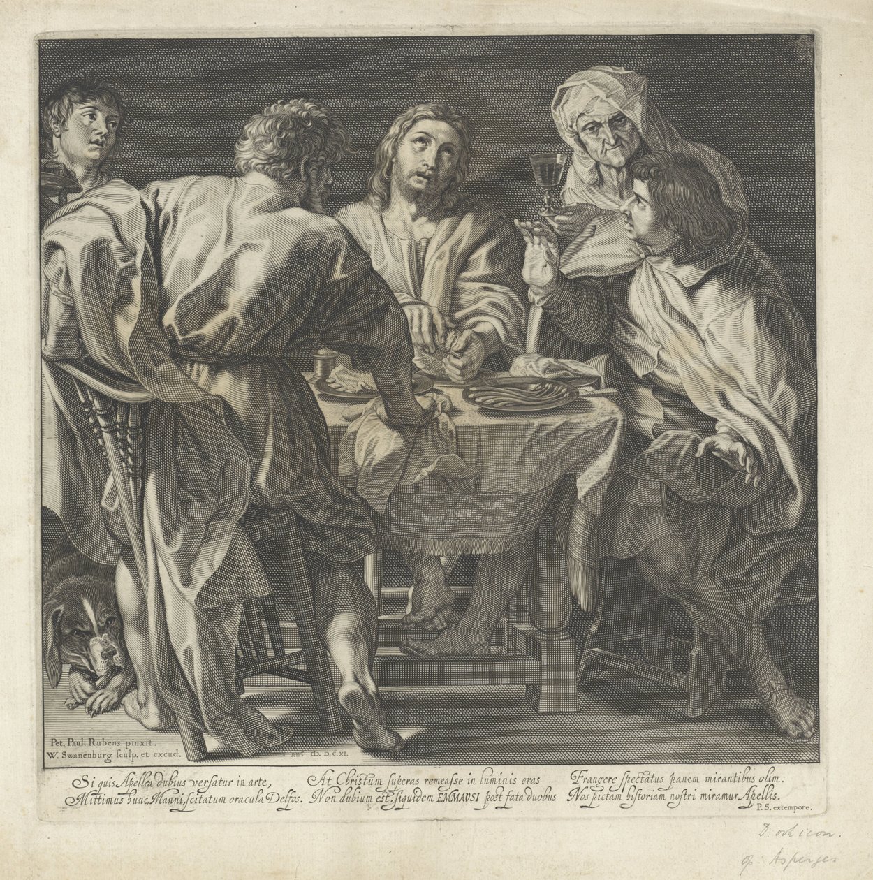 Jídlo v Emauzích od Willem Isaacsz. van Swanenburg