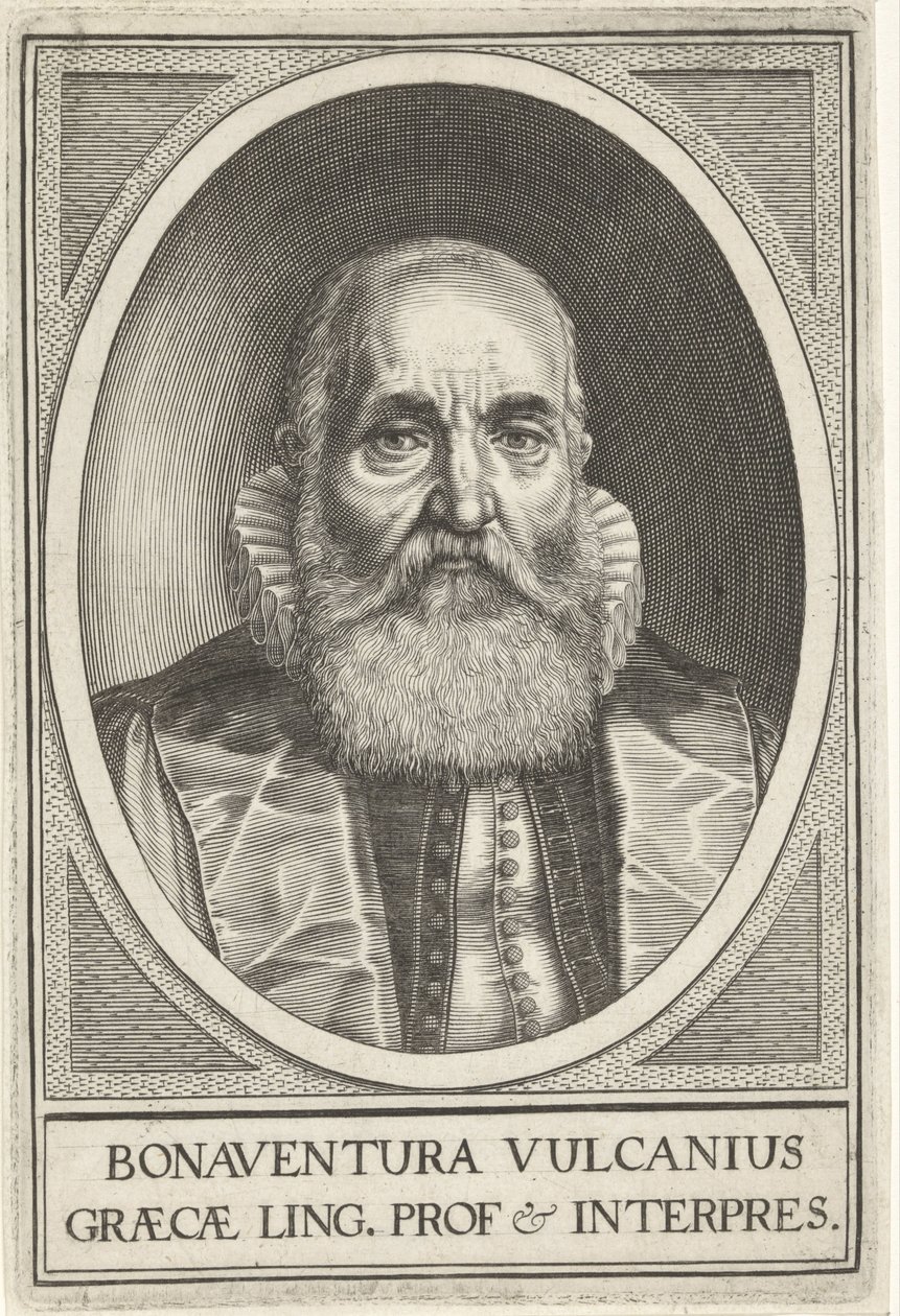 Portrét van Bonaventura Vulcanius od Willem Isaacsz. van Swanenburg