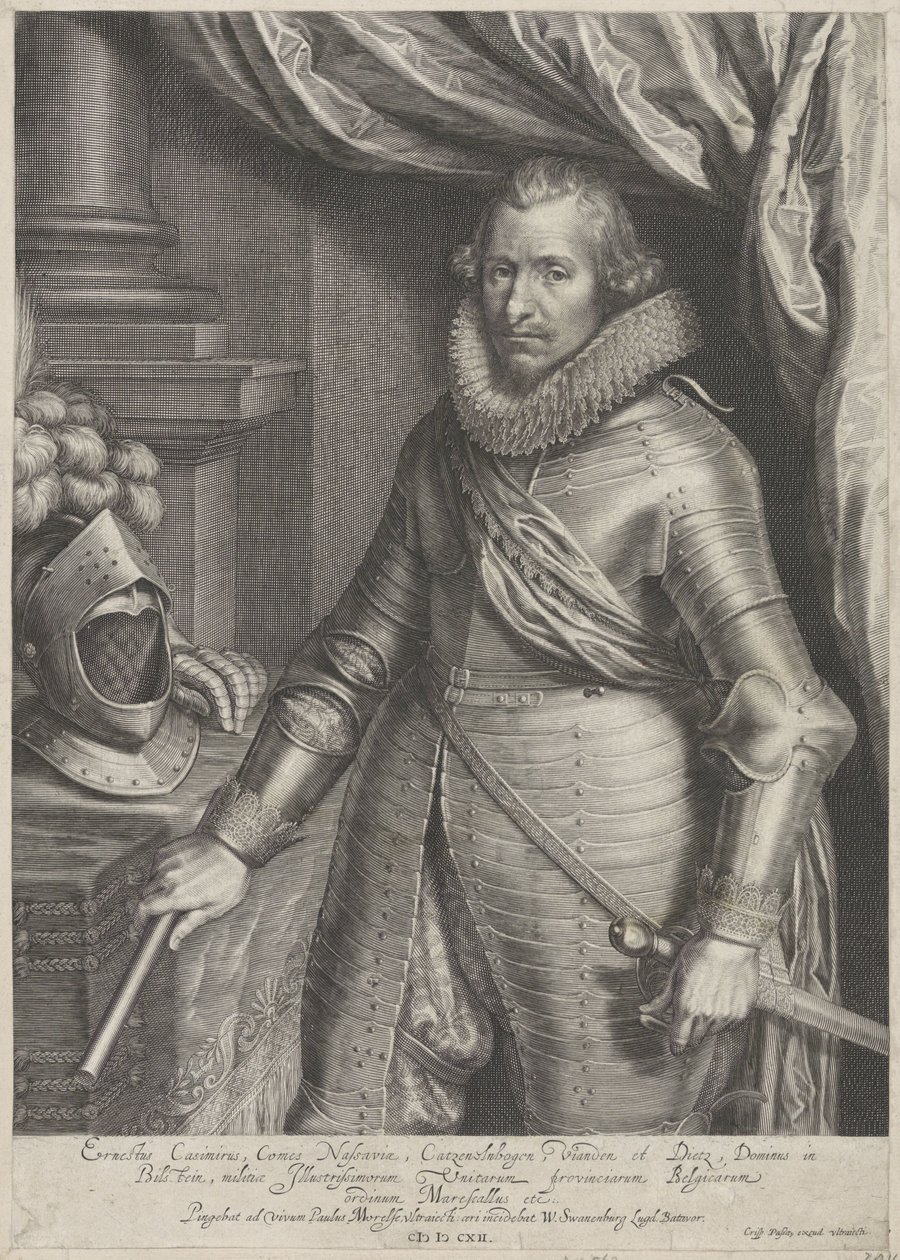 Portrét Ernsta Kazimíra, hraběte z Nassau-Dietz od Willem Isaacsz. van Swanenburg