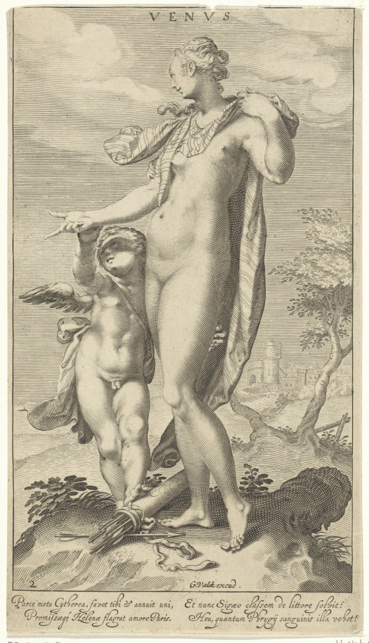 Venuše a Amor Venuše (název na objektu) Judgment of Paris (název série) od Willem Isaacsz. van Swanenburg