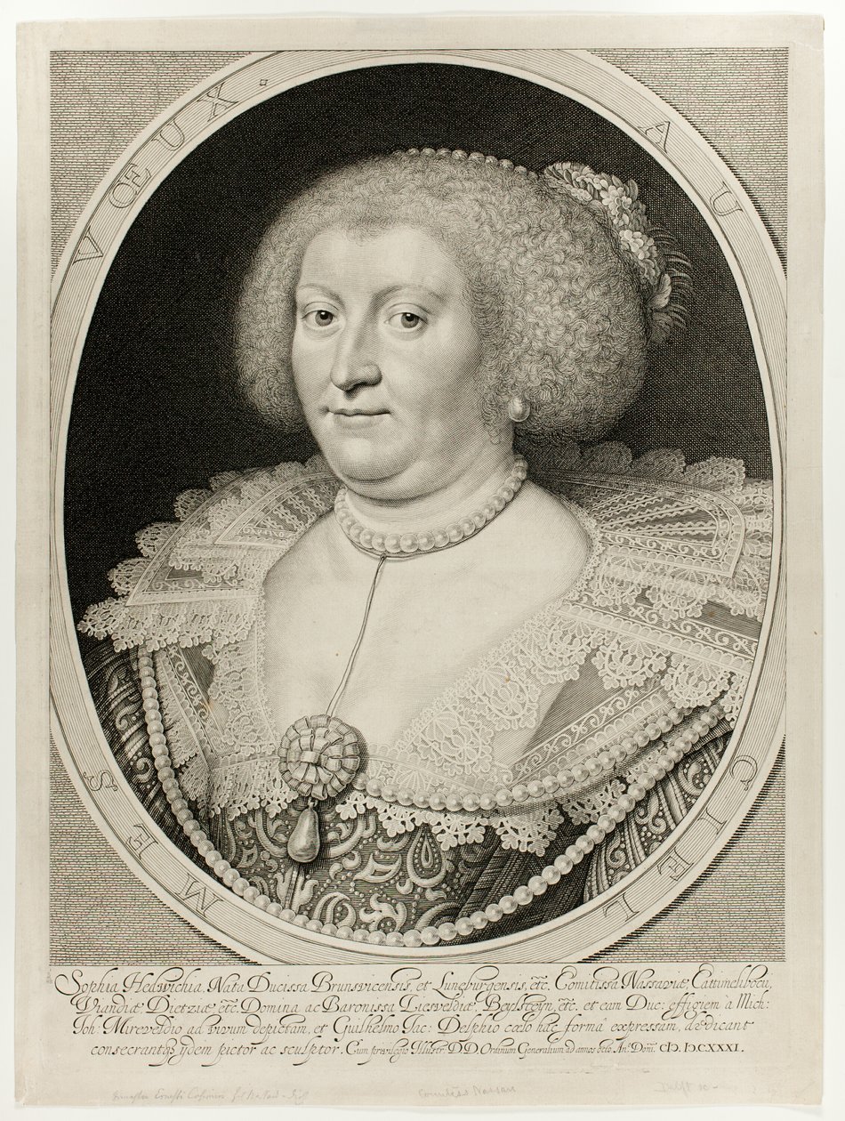 Sophia Hedwichia, hraběnka z Nassau-Dietz od Willem Jacobsz. Delff