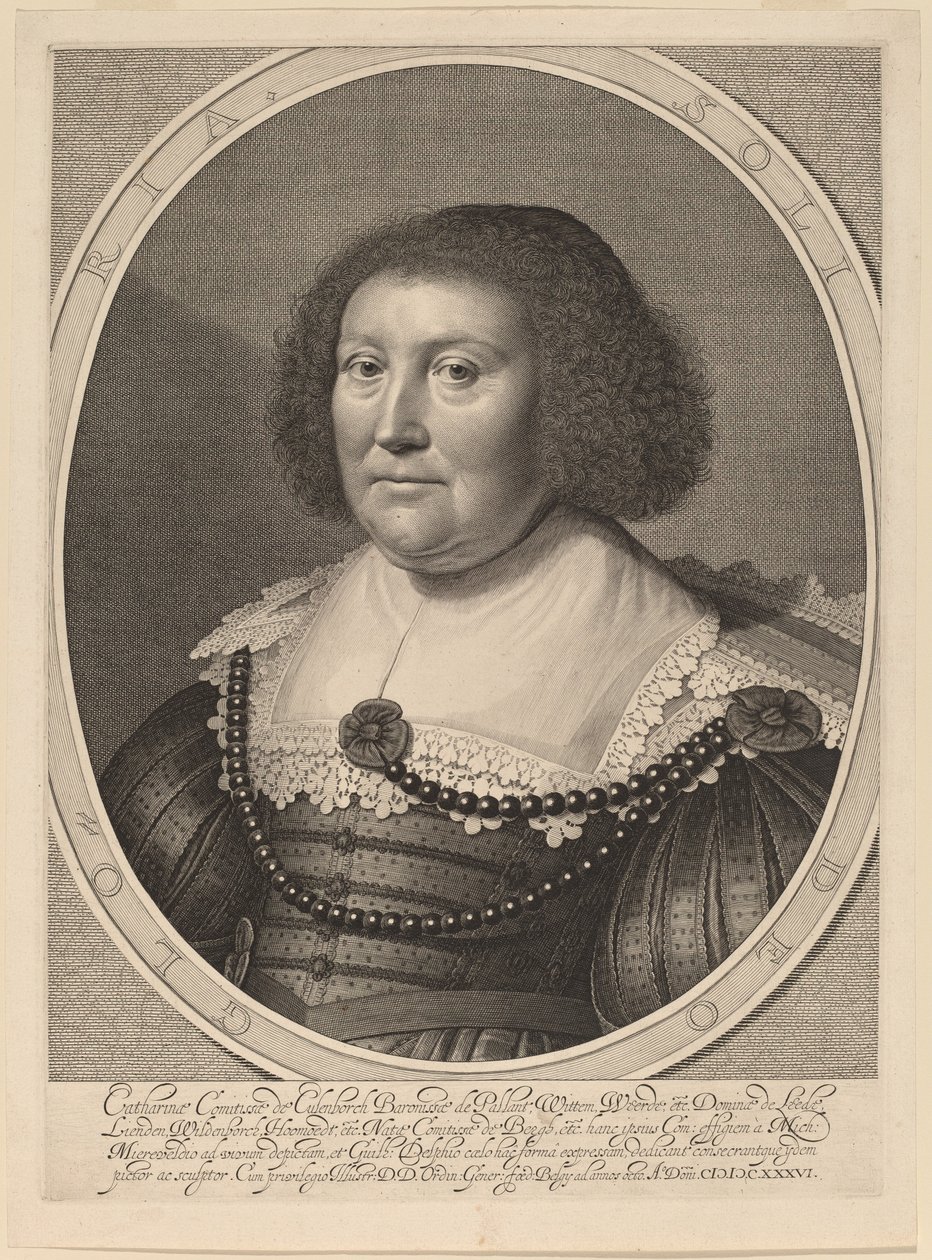 Kateřina, hraběnka z Pallandt od Willem Jacobsz Delff after Michiel van Miereveld