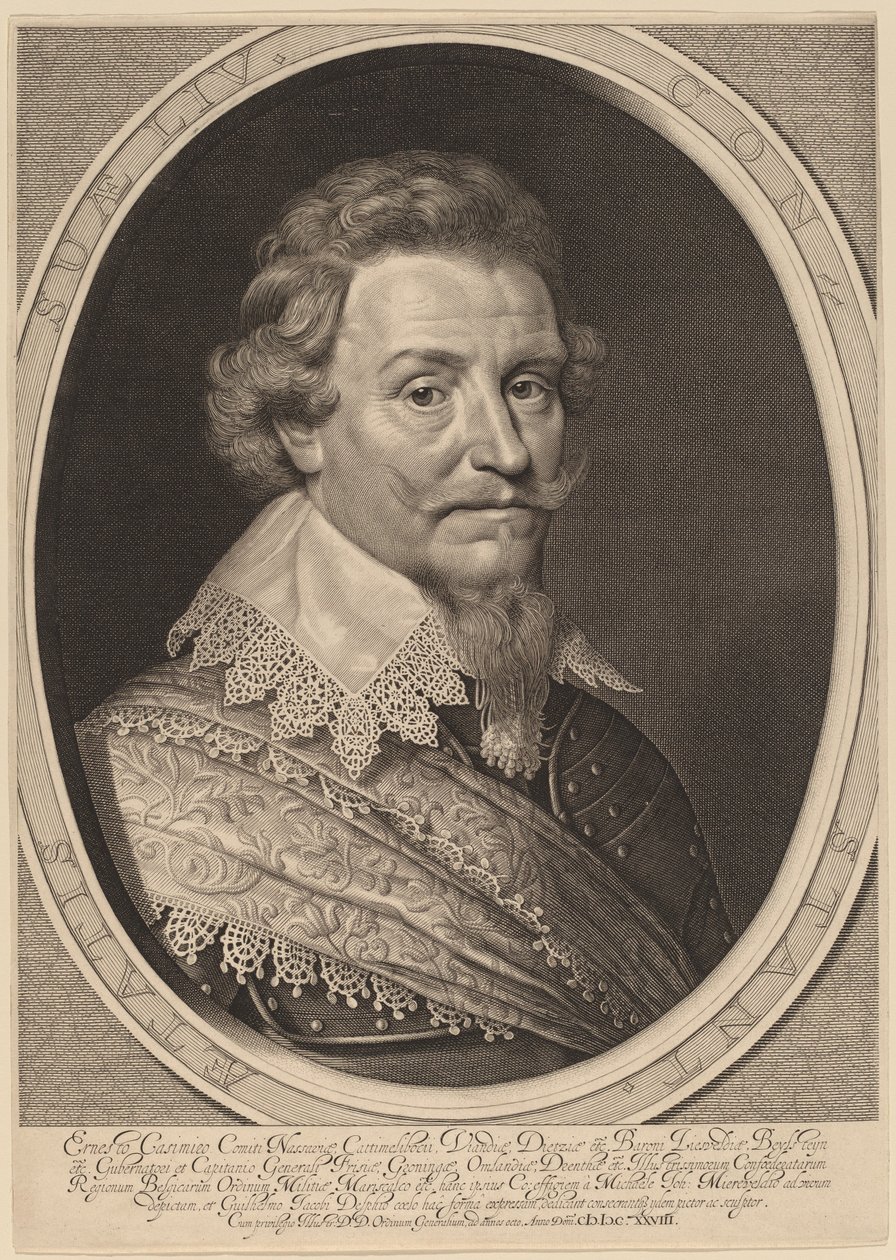 Ernest Casimir, hrabě z Nassau-Dietz od Willem Jacobsz Delff after Michiel van Miereveld
