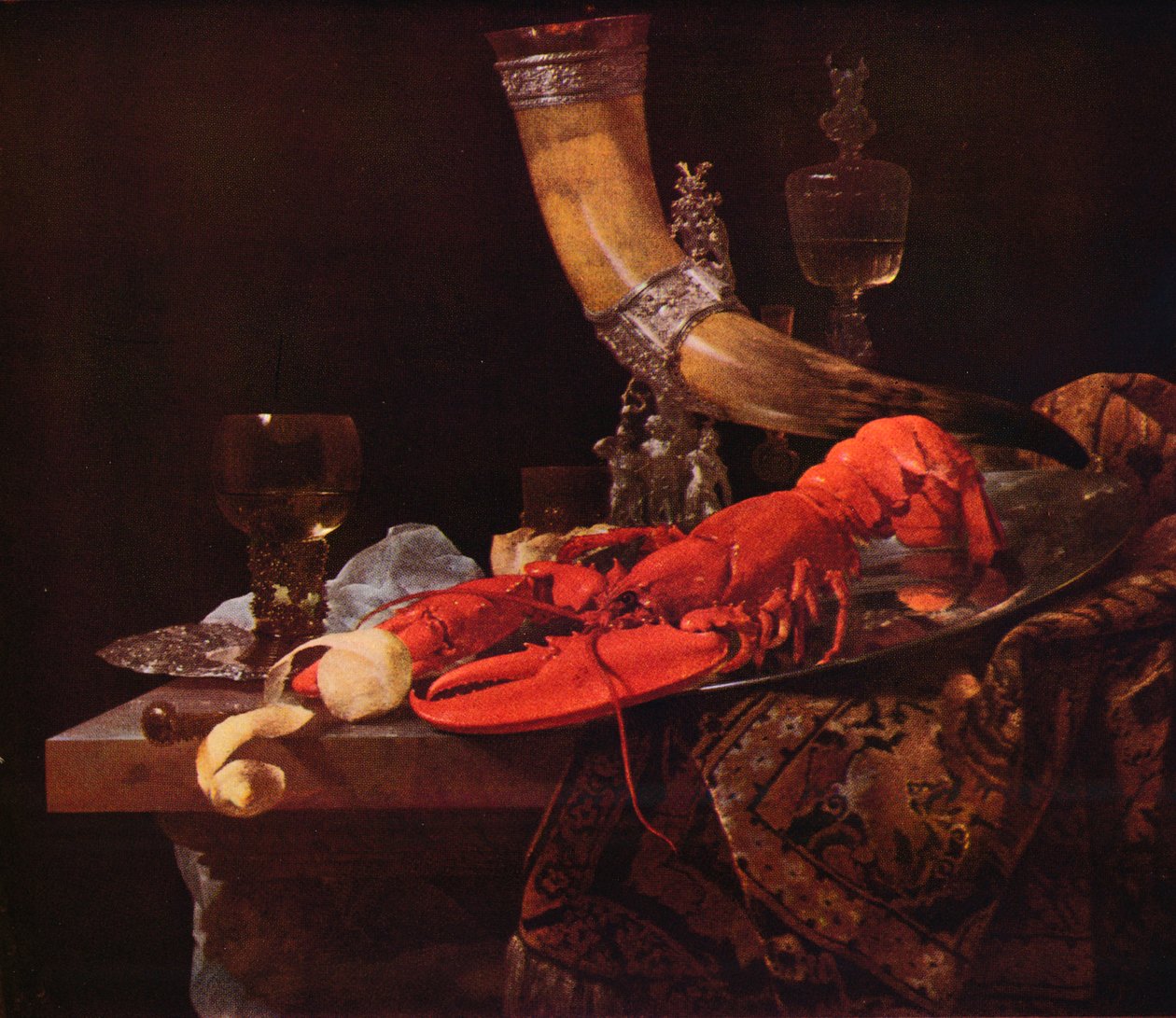 Zátiší s rohem na pití, c1653, 1938 od Willem Kalf
