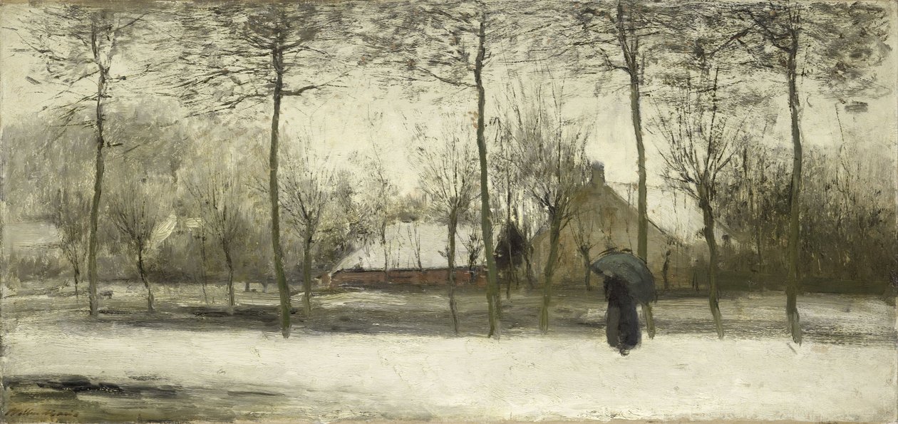 Zimní krajina, asi 1875 (olej na plátně) od Willem Maris