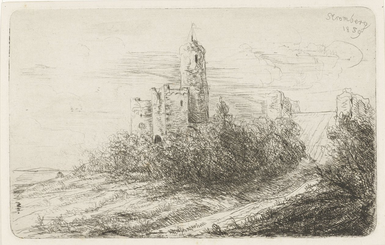 Zřícenina hradu Stromberg od Willem Matthias Jan van Dielen