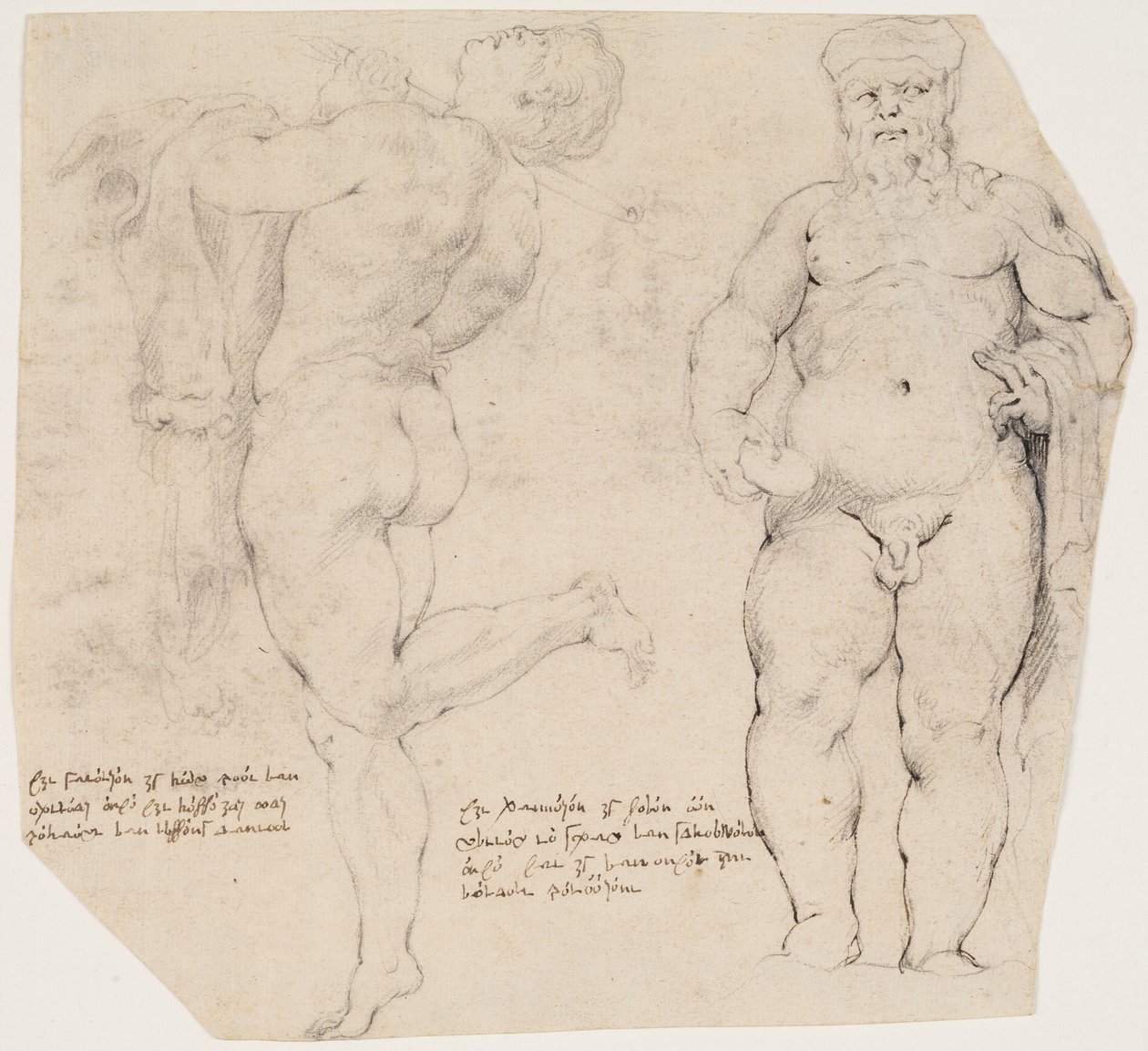Tančící satyr a stojící Silenus od Willem Panneels
