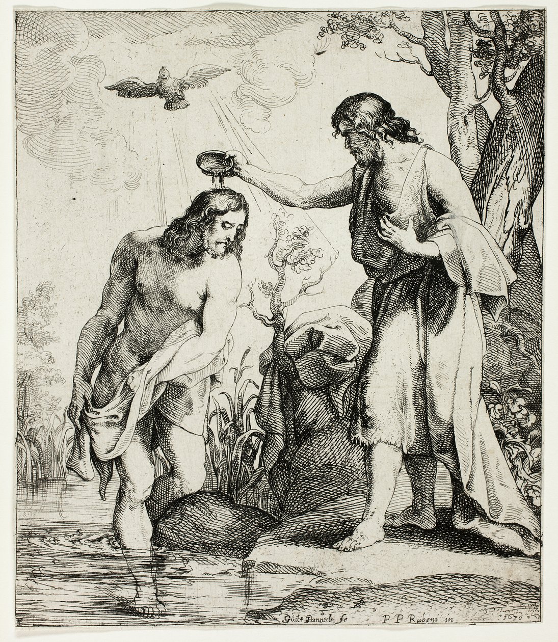 Křest Kristův od Willem Panneels