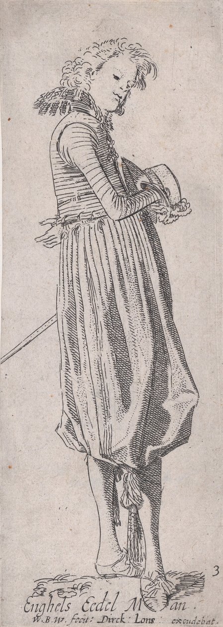 Anglický šlechtic, od šlechticů různých zemí, deska 3, ca. 1615. od Willem Pietersz. Buytewech
