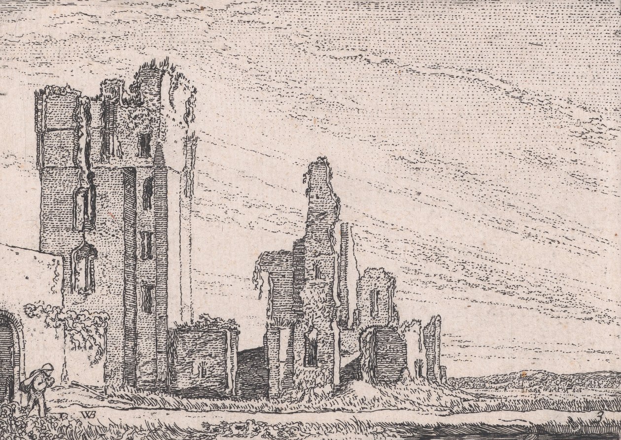 Huys te Kleef poblíž Haarlemu, z Versheyden Landtschapjes Various Little Landscap..., asi 1616. od Willem Pietersz. Buytewech