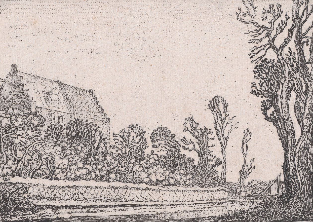 Dům se stupňovitým štítem, z Verscheyden Landtschapjes Různé malé země..., ca. 1616. od Willem Pietersz. Buytewech
