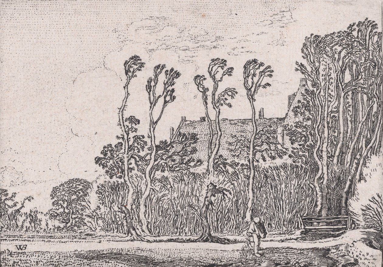 Rozsévač, z Verscheyden Landtschapjes Různé malé krajiny, deska 5, ca. 1616. od Willem Pietersz. Buytewech