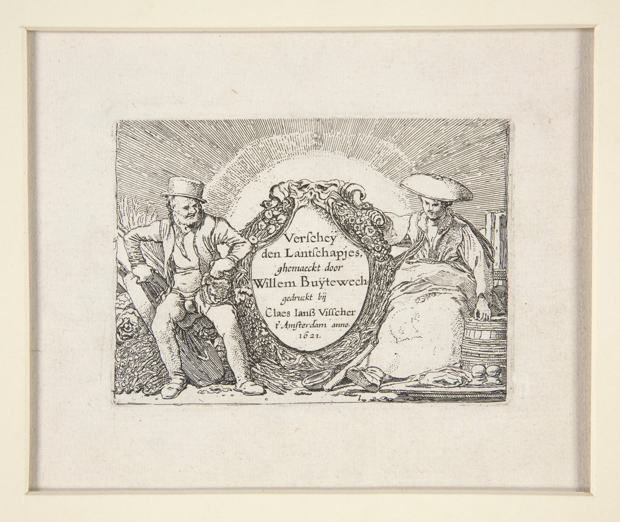 Titulní strana pro Soubor krajin od Willem Pietersz. Buytewech