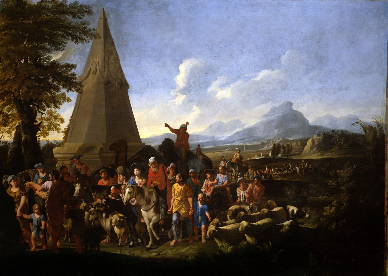 Jacob a jeho rodina vstupují do Egypta od Willem Reuter