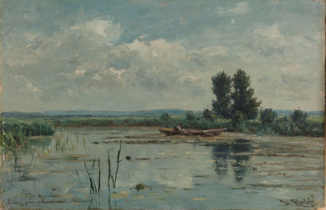 Jezero poblíž Loosdrecht List vody poblíž Loosdrecht od Willem Roelofs (I)