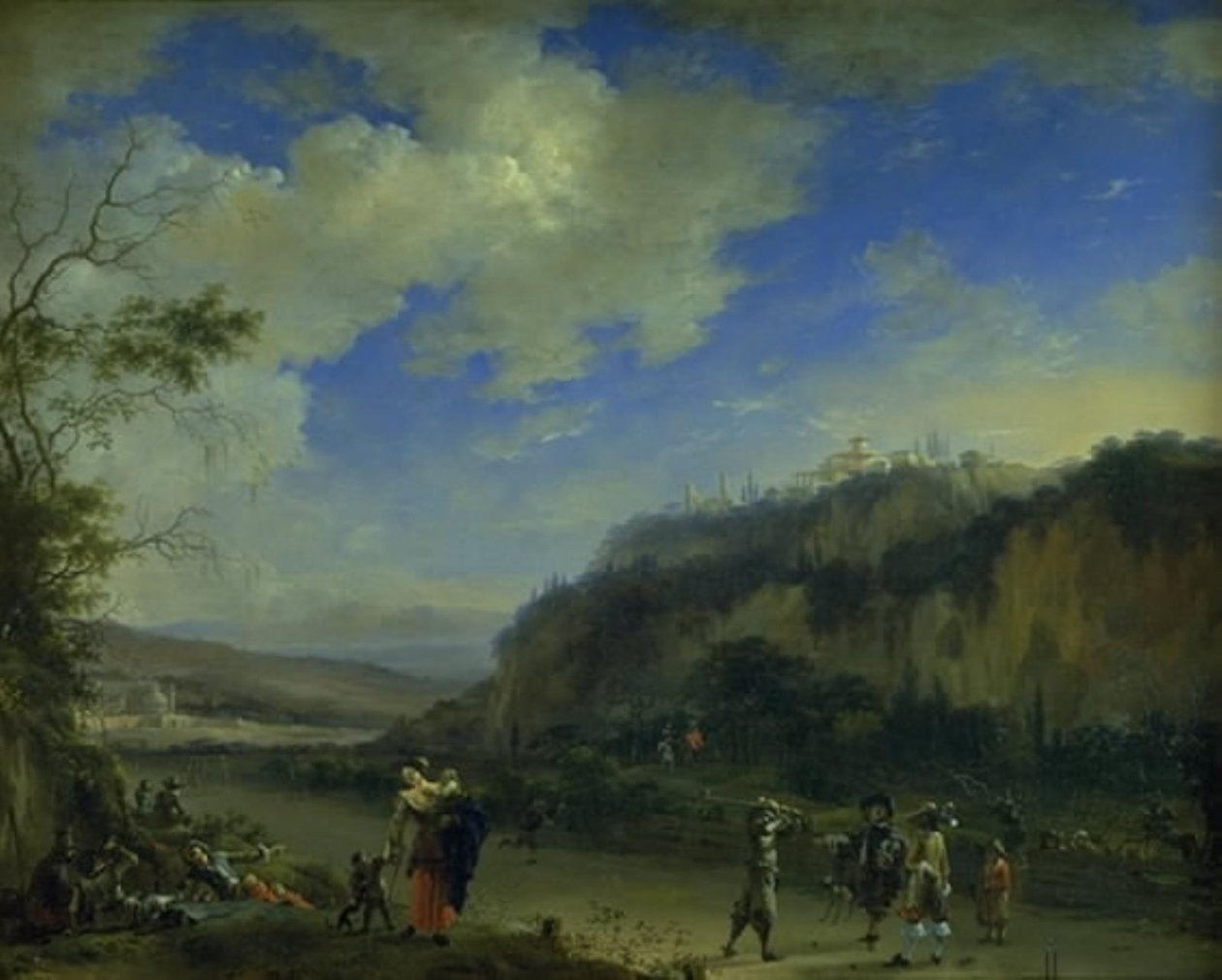 Krajina s pány hrajícími Pall-Mall od Willem Schellinks