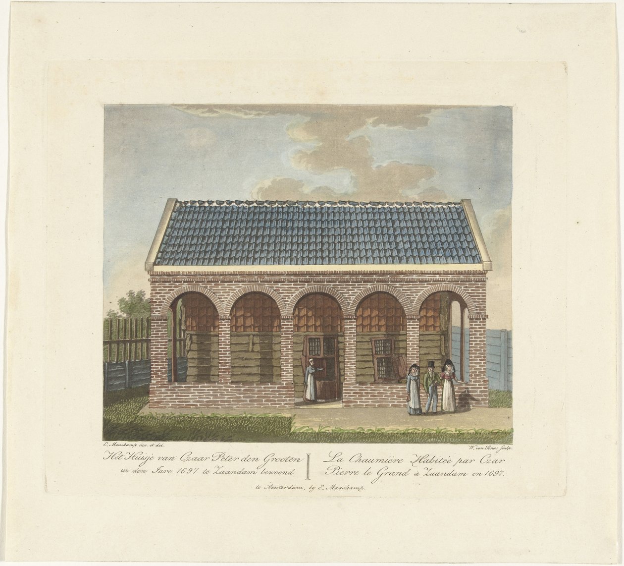 Dům cara Petra v Zaandamu, 1697, cca 1825 od Willem Senus van