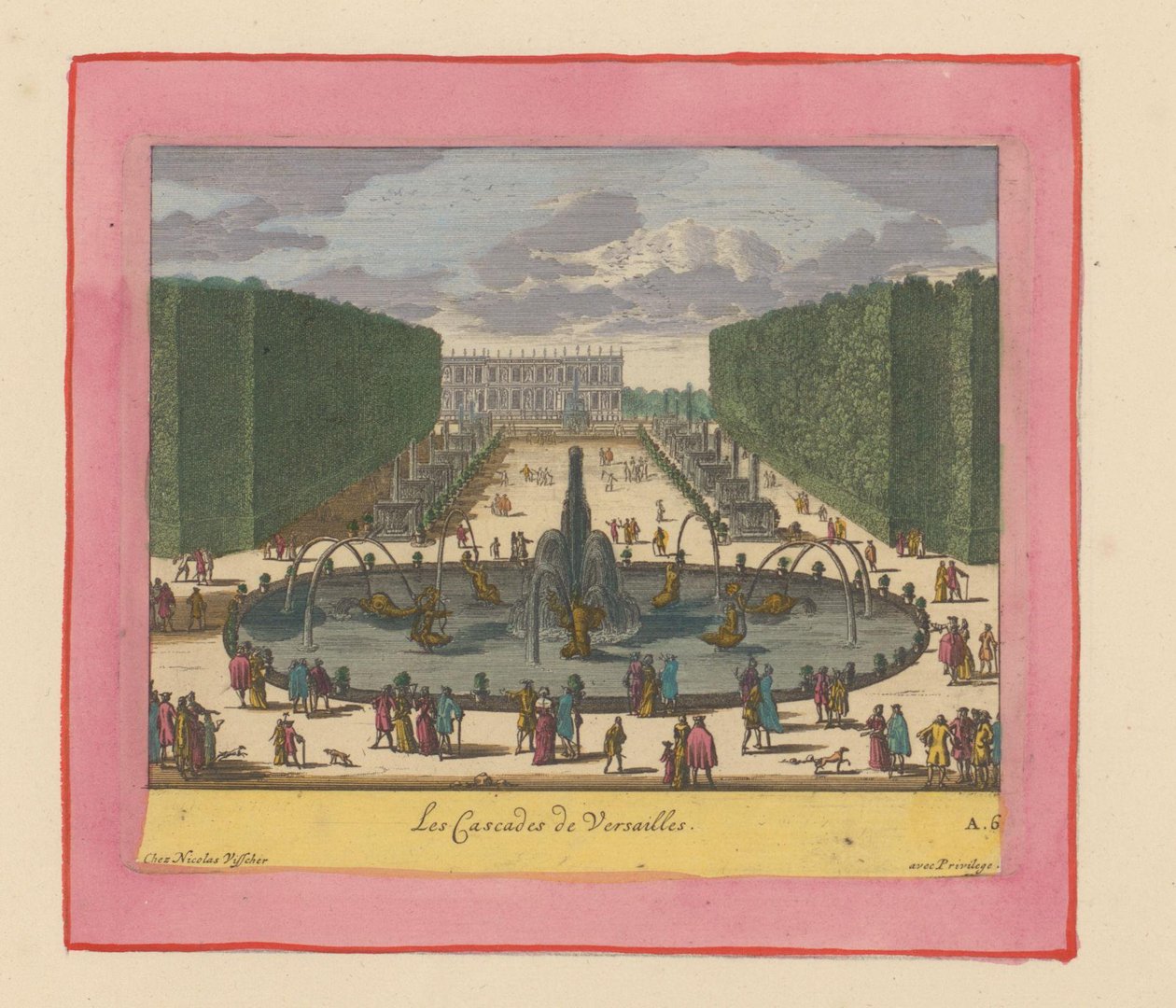 Kaskaden in den Gärten von Versailles od Willem Swidde