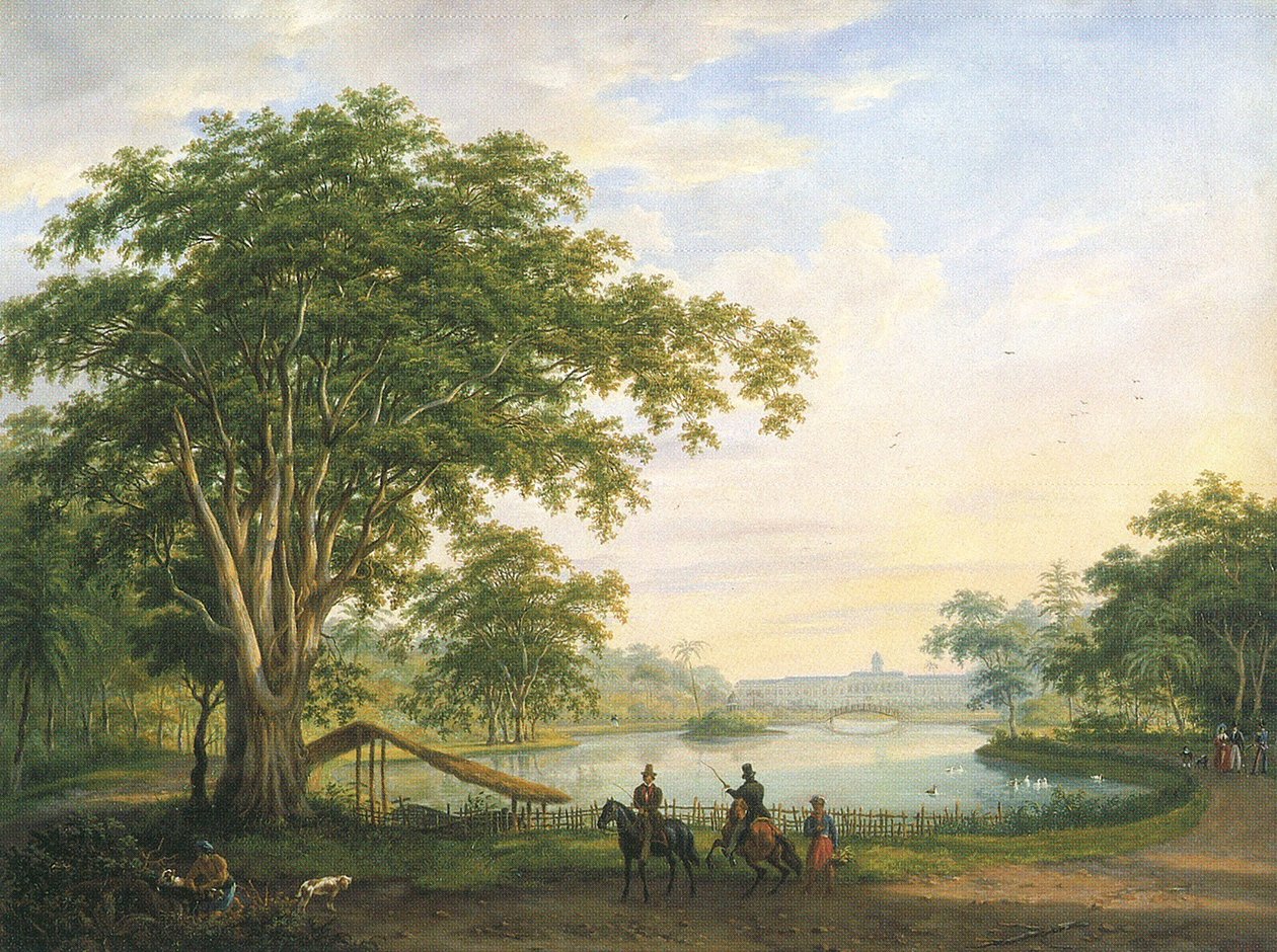 Zahradní fasáda starého paláce generálního guvernéra v Buitenzorg od Willem Troost