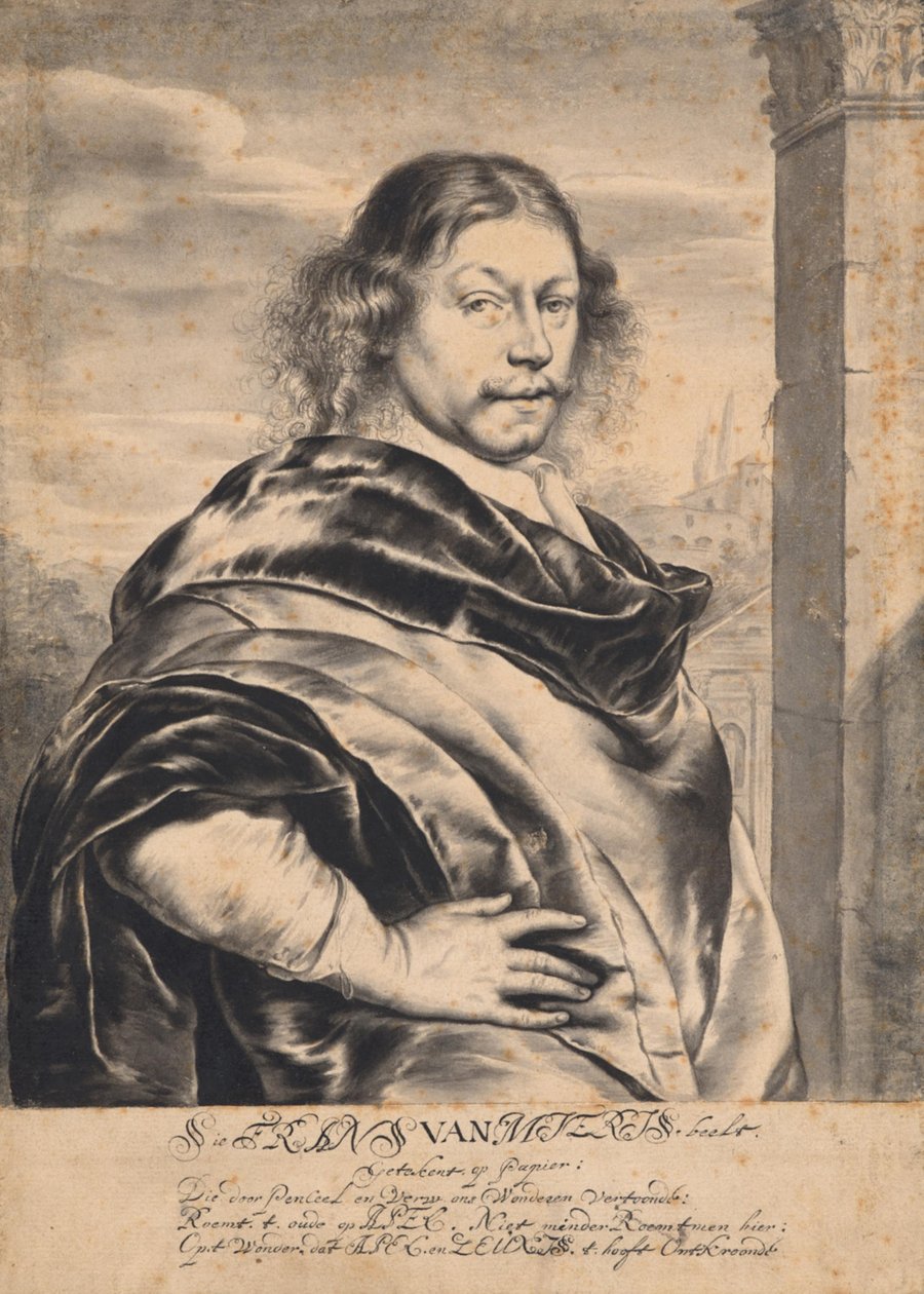 Portrét Franse van Mierise staršího podle kresby Franse van Mierise staršího od Willem Van Mieris