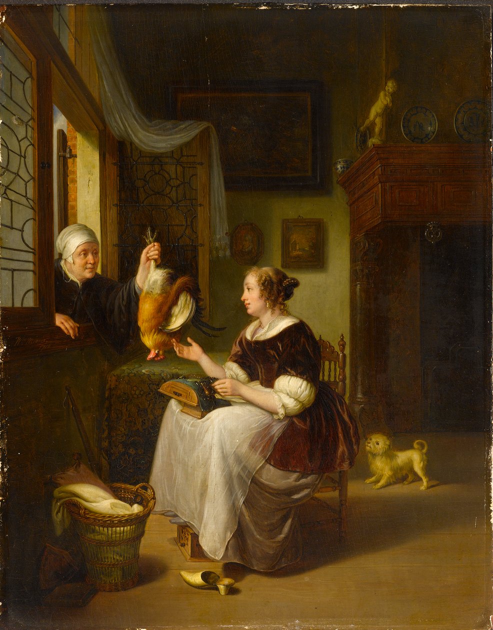 Prodavač drůbeže od Willem Van Mieris
