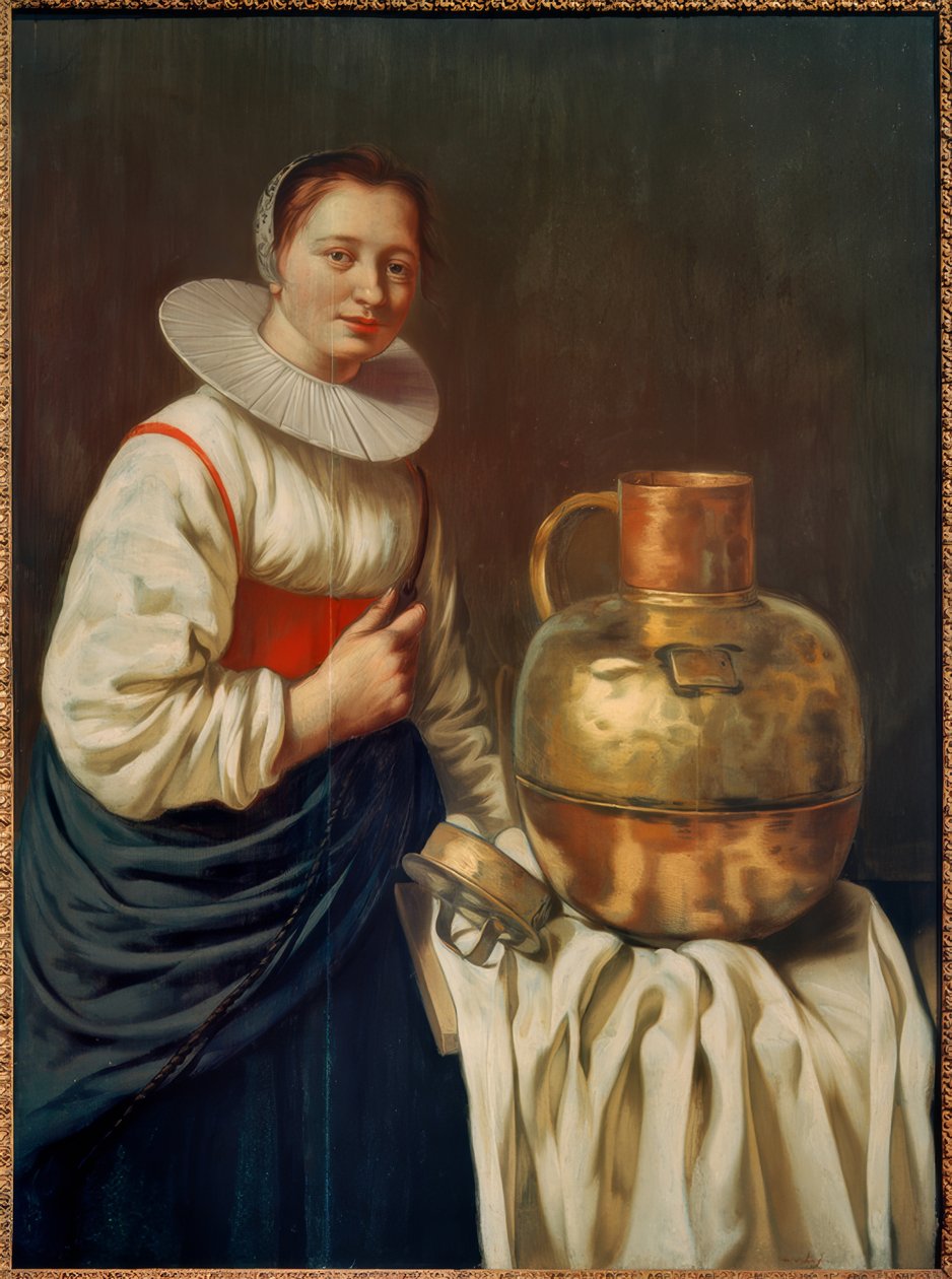 Žena s měděným hrncem od Willem Van Odekercken