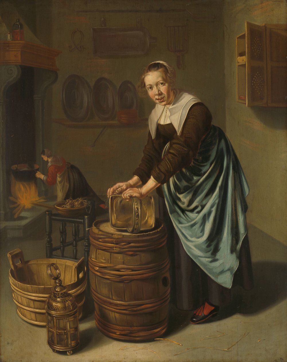 Žena čištění plavidla od Willem Van Odekercken
