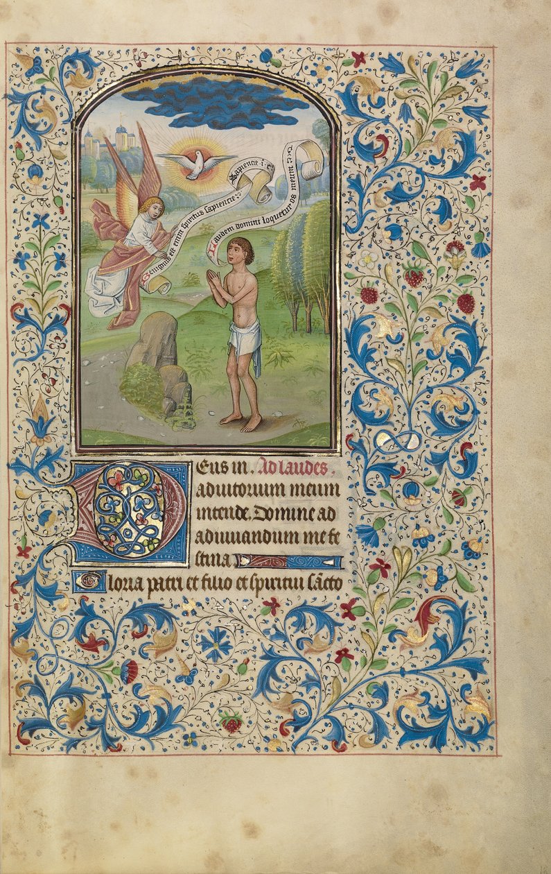 Ein Mann, der zum Heiligen Geist betet od Willem Vrelant