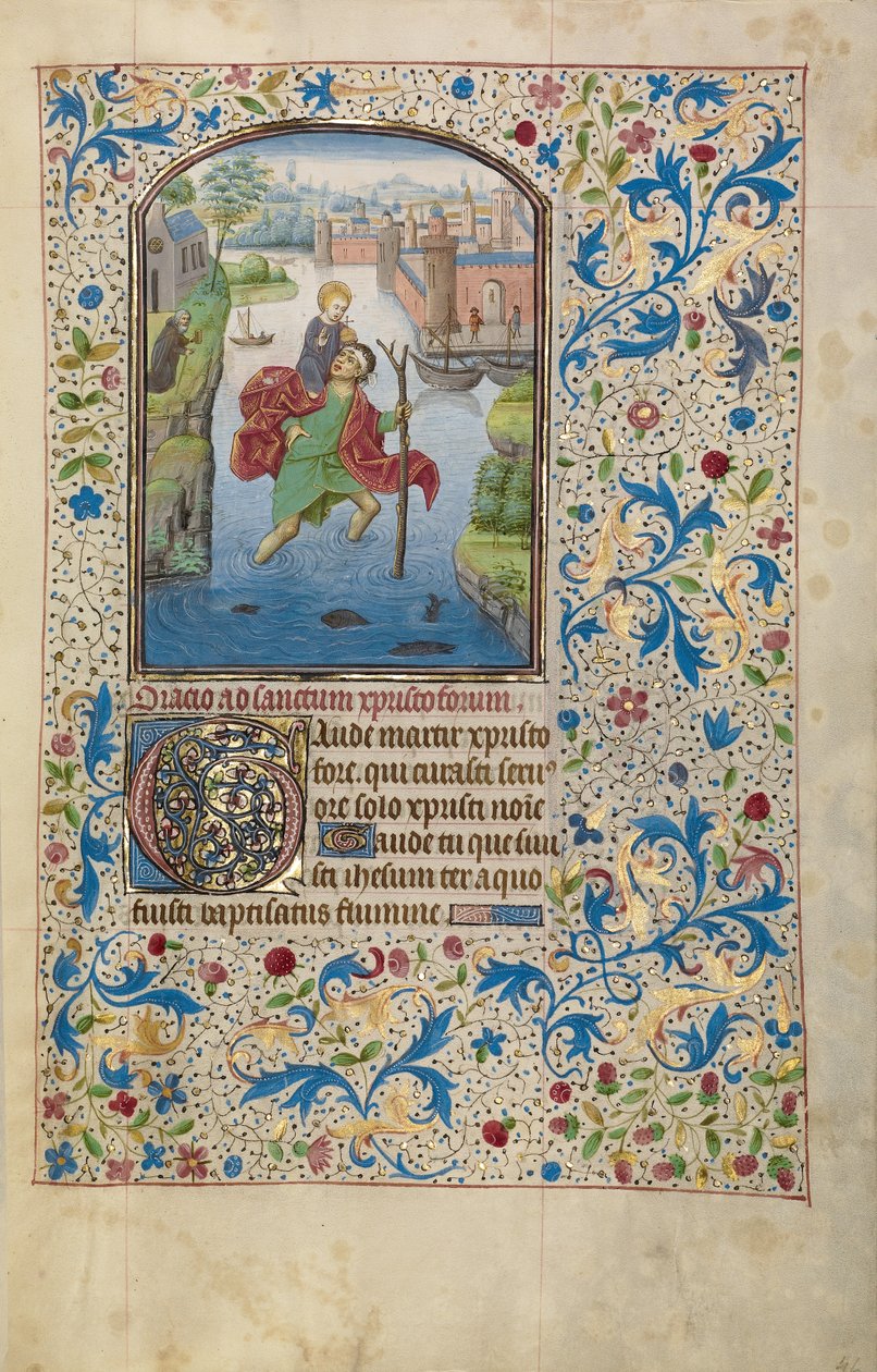 Heiliger Christophorus trägt das Christuskind od Willem Vrelant