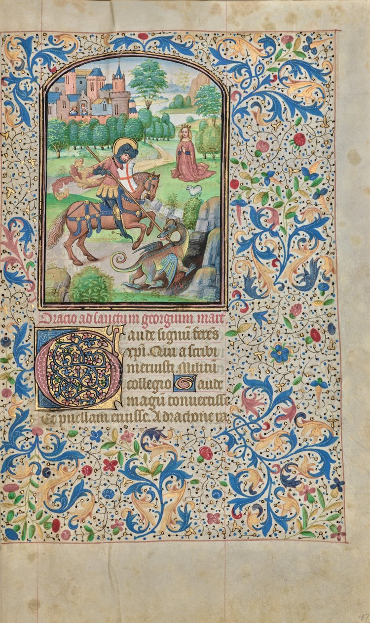 Sankt Georg und der Drache od Willem Vrelant