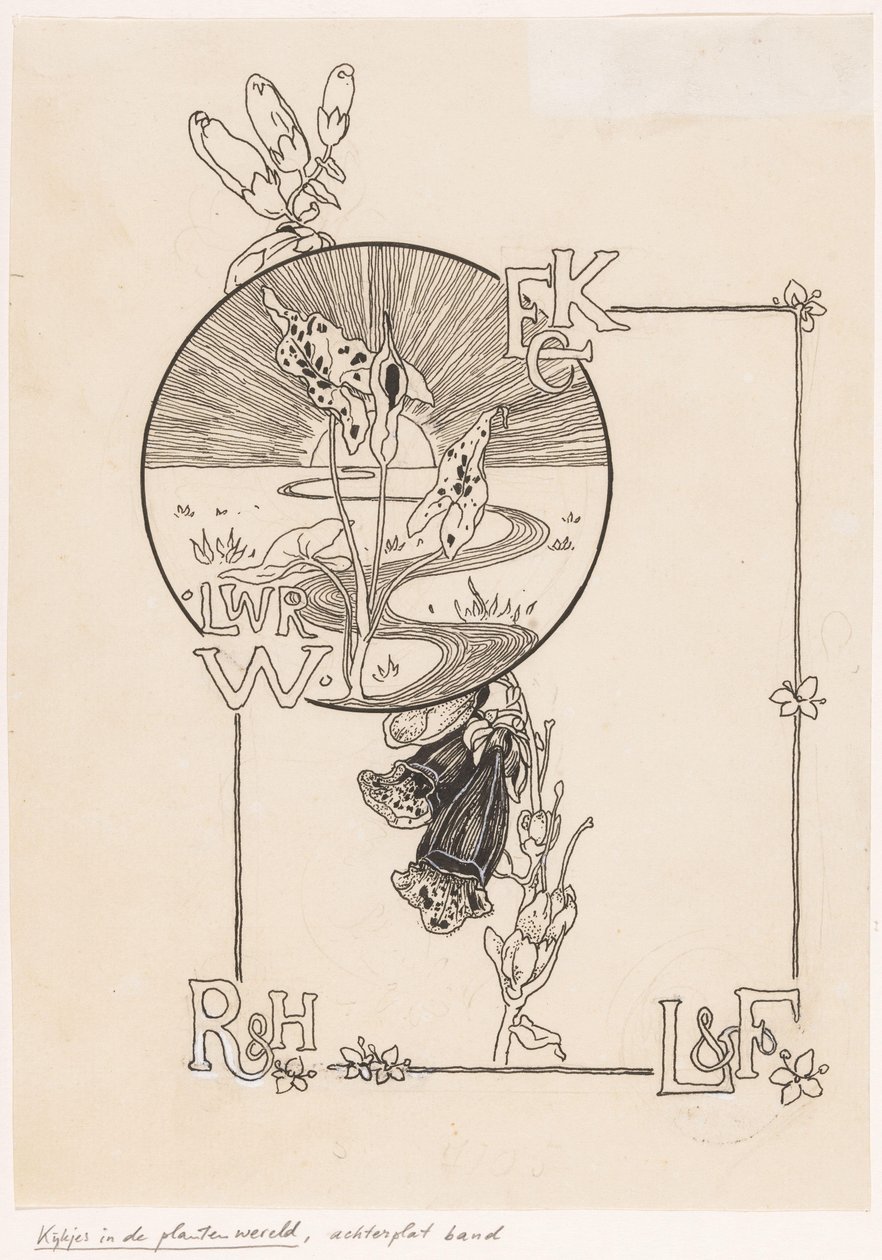 Návrh kapely pro: Knappert, Emilie C., Pohledy do světa rostlin, 1893 od Ludwig Willem Reymert Wenckebach