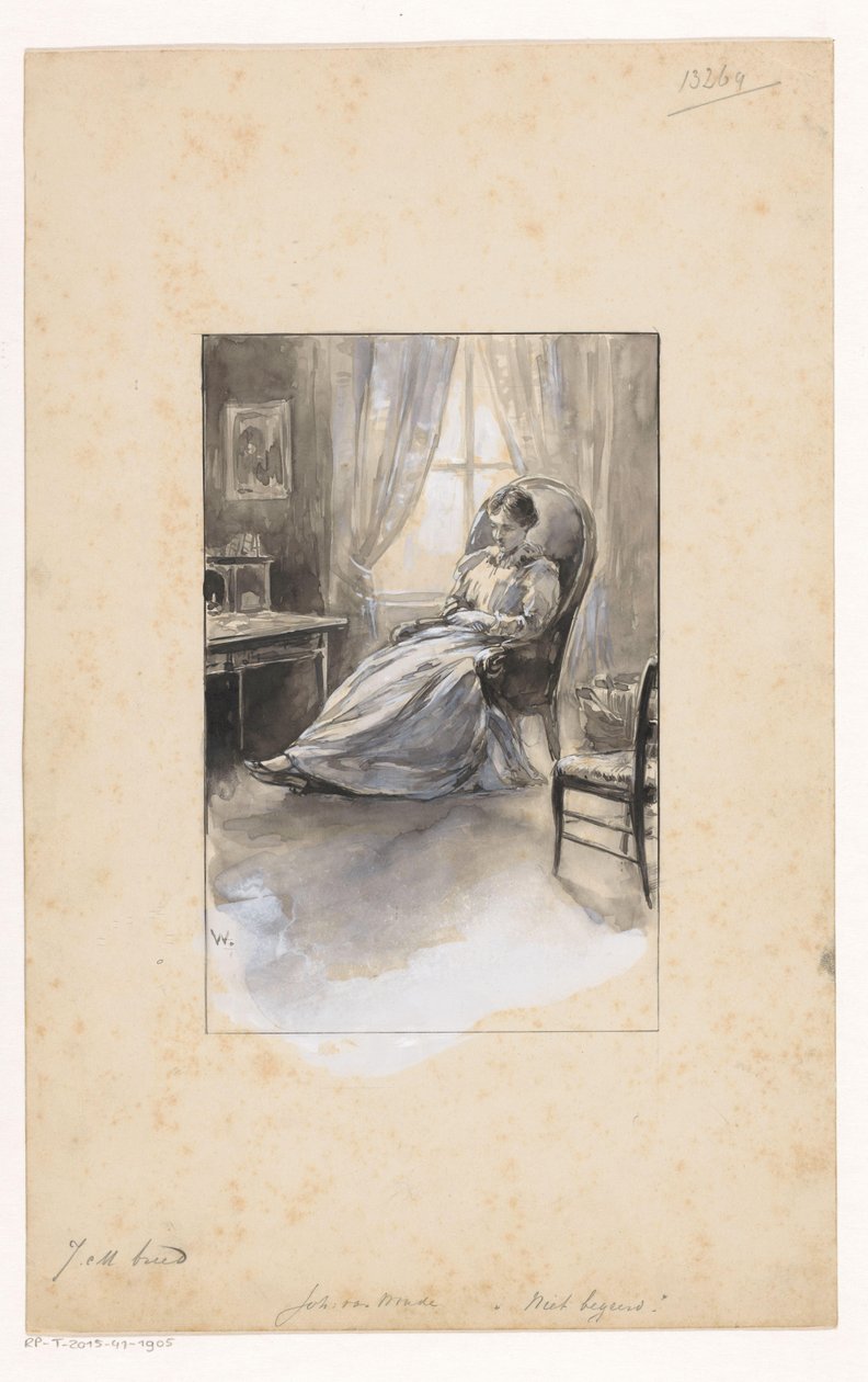 Žena v křesle od Ludwig Willem Reymert Wenckebach
