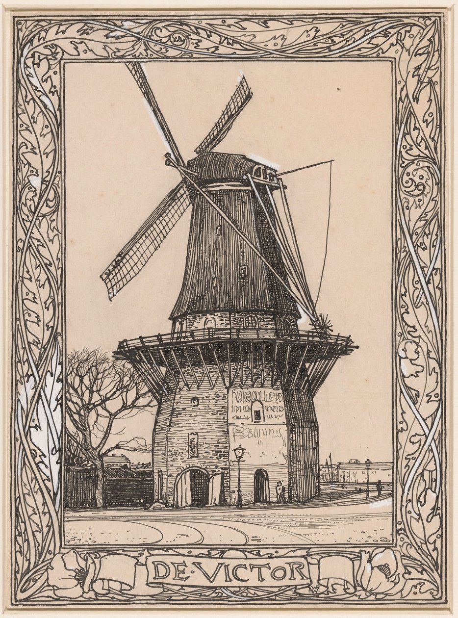 De Victor, větrný mlýn v Amsterdamu od Willem Wenckebach