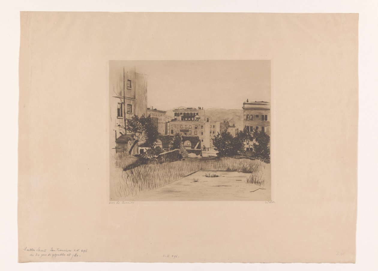 Pohled na Sutter Street v San Franciscu Sutter Street, San Francisco (původní název) od Willem Witsen (signed by artist)