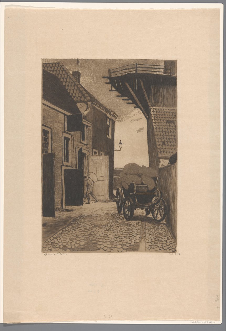 Pohled na Molensteeg ve Wijk bij Duurstede od Willem Witsen (signed by artist)