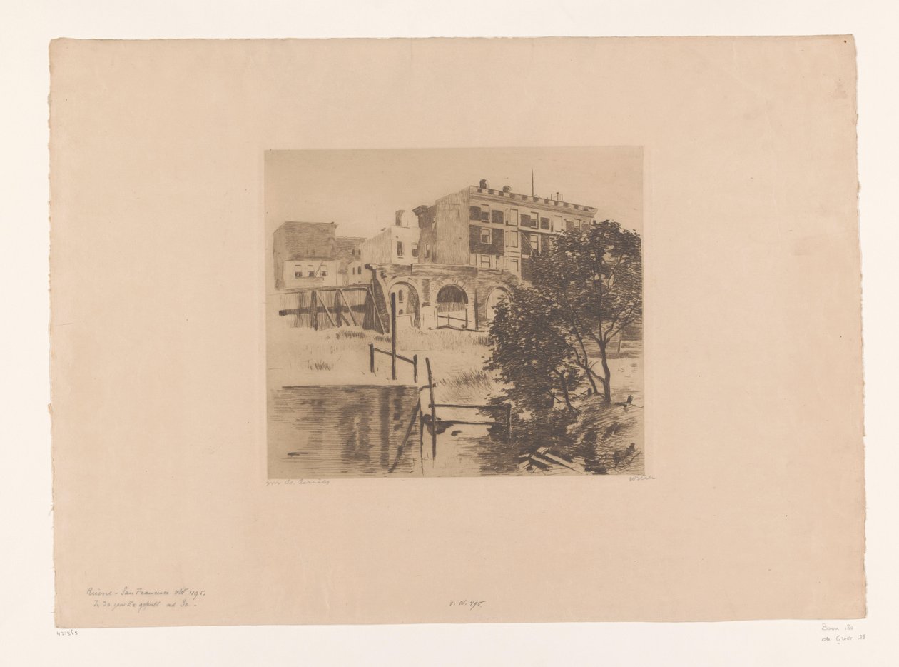 Pohled na ruinu v San Franciscu Ruin, San Francisco (původní název) od Willem Witsen (signed by artist)