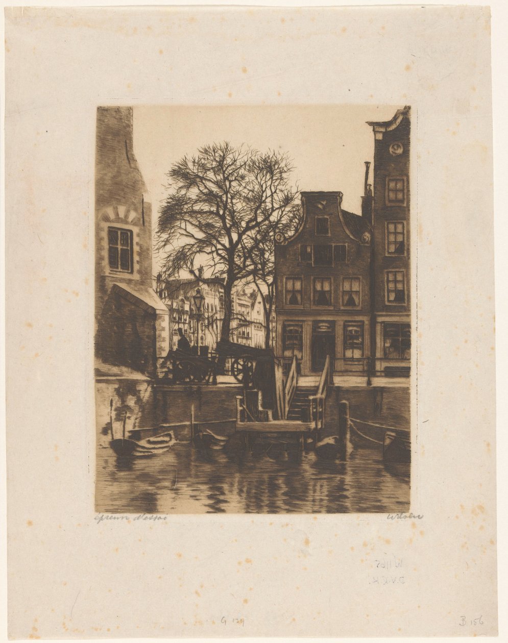 Přesvědčování v Montelbaanstoren v Amsterdamu od Willem Witsen (signed by artist)