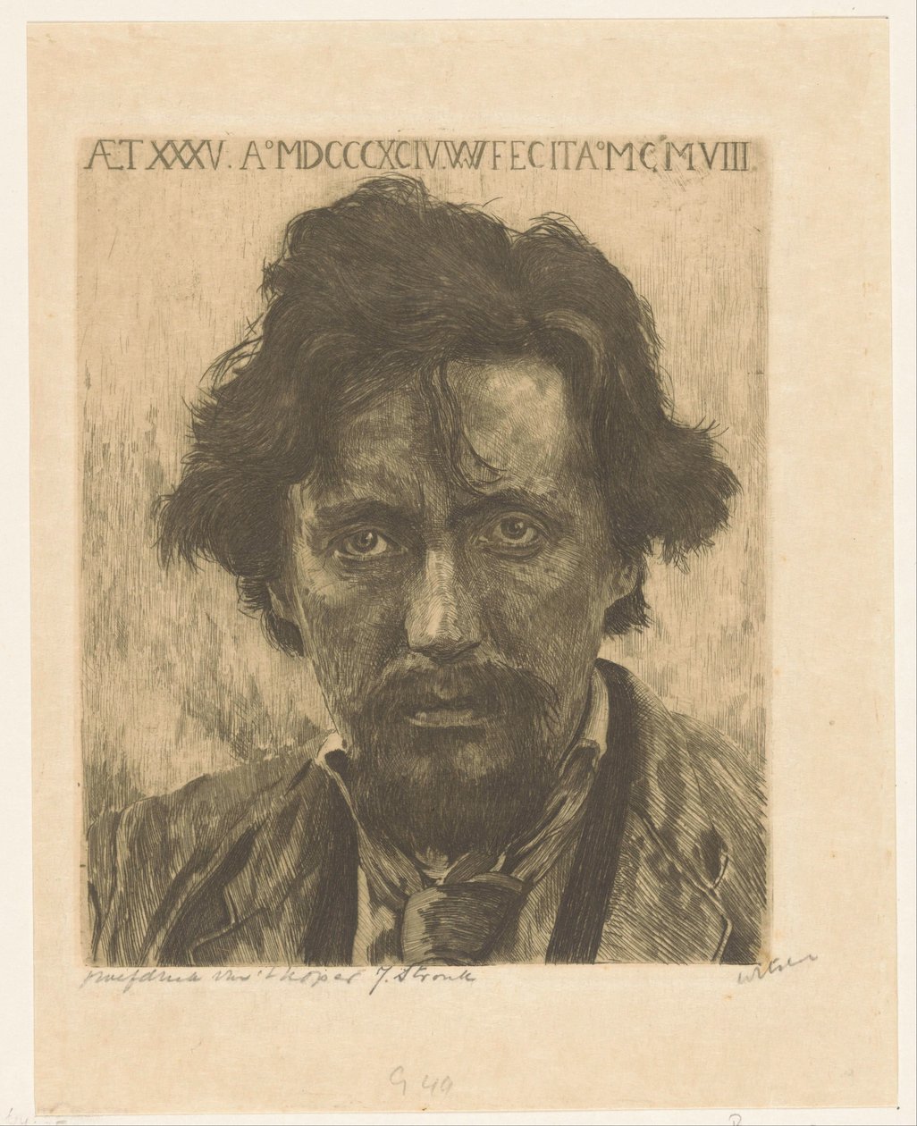 Portrét Willema Kloose od Willem Witsen (signed by artist)